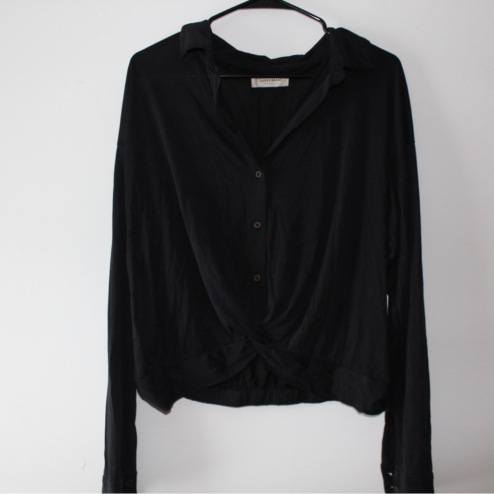 Lucky Brand Black Button Down Shirt